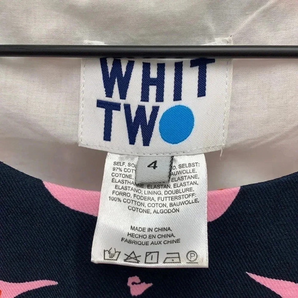 Anthropologie Whit Two Petalprint Cross-Back Dress Multi Tiki Floral Size 4 - Picture 6 of 10